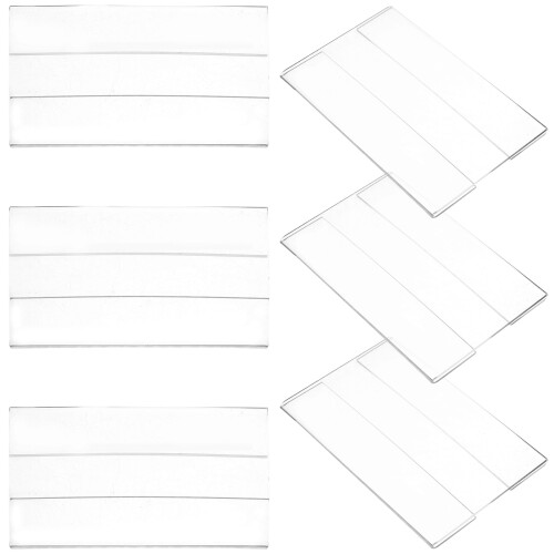 30Pièces Support D'étiquette De Prix Vertical Transparent En 1
