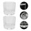 3 Pack Nail Art Crystal Cup Soaking Container Manicure Glass Cups 4
