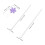 2Ensembles Kit Couture Perles Acier Durable Accessoires Multicolores 3