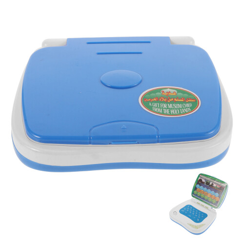 4Pcs Toddler Laptop Learning Machine Blue Foldable Arabic Language Toy 1