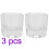 3 Pack Nail Art Crystal Cup Soaking Container Manicure Glass Cups 3