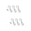 18Pcs White LED Strip Extension Cable Rgb Light Cord Easy Connect 7