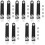 10Pcs Stylish Black Accordion Straps Double-Layer Buckle 6