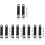 10Pcs Stylish Black Accordion Straps Double-Layer Buckle 8