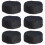 6Pcs Black Cooking Caps Mesh Breathable Chef Hats with Hook Loop Strap 9