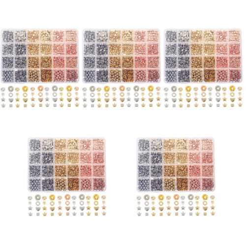 5 Boxes Spacer Charm Beads For DIY Jewelry Making 2