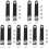 10Pcs Stylish Black Accordion Straps Double-Layer Buckle 5