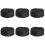 6Pcs Black Cooking Caps Mesh Breathable Chef Hats with Hook Loop Strap 4