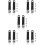 10Pcs Stylish Black Accordion Straps Double-Layer Buckle 11