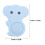 2Pz Fermaporta Rotante Sky-Blue Assorbimpatto ABS PVC 10