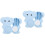 2Pz Fermaporta Rotante Sky-Blue Assorbimpatto ABS PVC 4