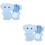 2Pz Fermaporta Rotante Sky-Blue Assorbimpatto ABS PVC 6