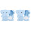 2Pz Fermaporta Rotante Sky-Blue Assorbimpatto ABS PVC 2