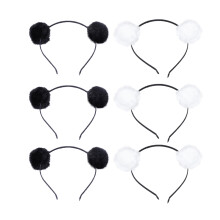 6Pz Fasce Con Pompon Morbidi Assortiti Per Ragazze E Donne Decorativi