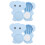 2Pz Fermaporta Rotante Sky-Blue Assorbimpatto ABS PVC 5