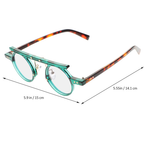 3Pz Occhiali Sole Uomo Tondi Verdi Trendy Per E 2