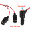 2Pz Prolunga Accendisigari Auto 2 Uscite in ABS Con Interruttore Nero 10