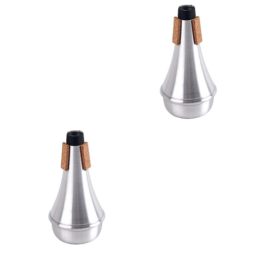 2Pz Sordina Per Tromba Argento Cupa Dritta Alta 2