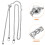 Catena Regolabile in Zinco Argento Per Borsa Versatile 8