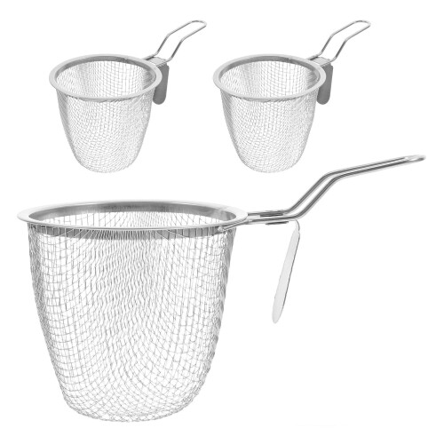 6Pz Cucina Acciaio Set Con Rete Fina Argento Multiuso
