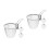 6Pz Cucina Acciaio Set Con Rete Fina Argento Multiuso 8