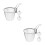 6Pz Cucina Acciaio Set Con Rete Fina Argento Multiuso 10