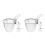 6Pz Cucina Acciaio Set Con Rete Fina Argento Multiuso 7
