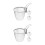 6Pz Cucina Acciaio Set Con Rete Fina Argento Multiuso 9