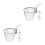 6Pz Cucina Acciaio Set Con Rete Fina Argento Multiuso 6