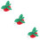 3Pz Decorativi Per in Pile Fragola Per Party 11