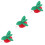 3Pz Decorativi Per in Pile Fragola Per Party 7