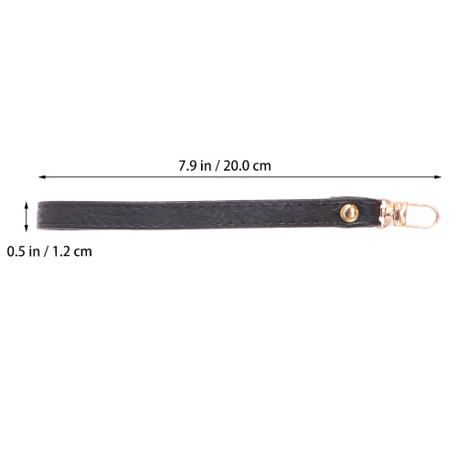 Black Wristlet Strap in Pelle PU Per Borsa, E Robusto 1