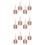 3Pares Femininos Dangle Prata Baseball Moda E 8
