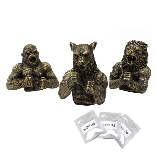 3Conjuntos Decor Carro Clipes Perfume Animais Resina Interior