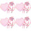 4Conjuntos Conjunto Rosa Colar Resistente 7