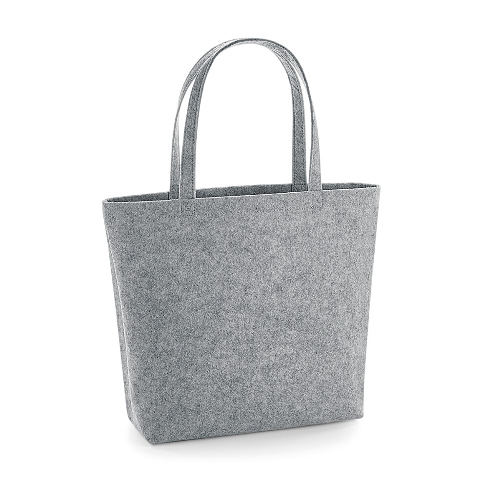 Bagbase (One Size, Grey Melange) Felt Shopper/Tote