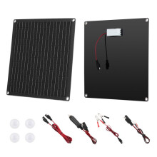 Solar-Ladegerät 20 W 12 V mit monokristallinen Zellen - Duoku - Intelligenter integrierter Controller - Verbindungskabel - IP67 wasserdicht