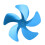 Aluminiumlegierung 5-Blatt-Kaminventilator, Blau 8
