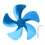 Aluminiumlegierung 5-Blatt-Kaminventilator, Blau 2
