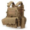 Quick Release Tactical Airsoft Vest, Adjustable, 55x45cm, Khaki/Black 11