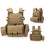 Quick Release Tactical Airsoft Vest, Adjustable, 55x45cm, Khaki/Black 9