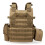 Quick Release Tactical Airsoft Vest, Adjustable, 55x45cm, Khaki/Black 8