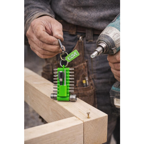 ESSVE Bits Kit ProPack 20-teiliges Bit-Set mit Bithalter & Karabiner-Gürtelclip 2