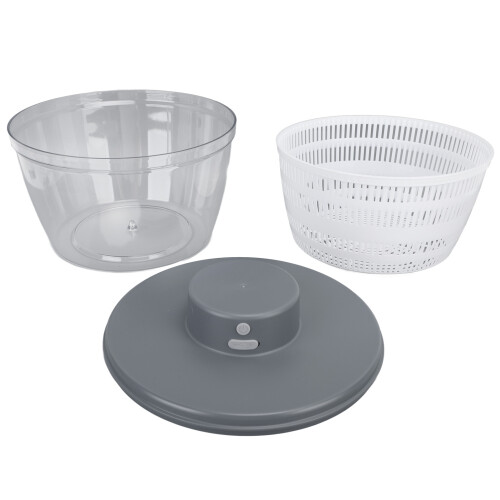 Efficient Gray Vegetable Washer & Spinning Fruit Dryer for Kitchens