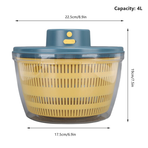 Reliable Fruit Spinner Dryer for Kitchen 1.8L Vegetable Washing Machine Blue 1