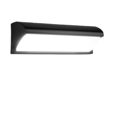 Luminárias de varanda externas com sensor de movimento, feitas de acrílico resistente às intempéries com estrutura de alumínio fundido, longa