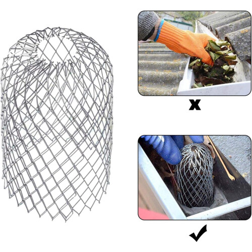 Stainless Steel Mesh Gutter Guards, Ensures Optimal Water Flow, Flexible Application For Diverse Downspout Sizes 2