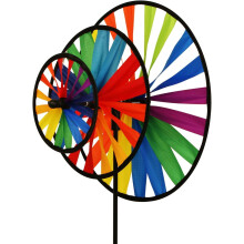 Décoration extérieure lumineuse, girouette arc-en-ciel, design éclatant, décoration de jardin, couleurs vives, création originale, pour