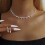 Ensemble de bijoux de mariage en strass éblouissants, accessoire 6