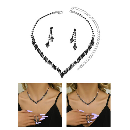Brautaccessoire-Set mit Kristall-Strasssteinen, stilvolle 1